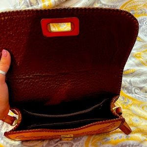 Vintage hand tooled leather bag